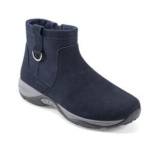 Easy Spirit Elton Boots 8 NWOT Navy Blue Water Resistant Ankle Booties Comfort